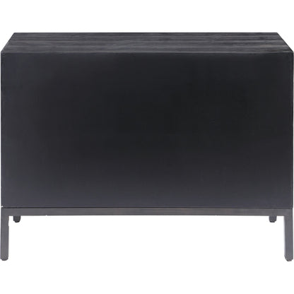 Aiken 2-Door Cabinet by Uttermost in walnut. Made from fir, iron, mdf in a transitional style.