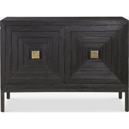 Aiken 2-Door Cabinet by Uttermost in walnut. Made from fir, iron, mdf in a transitional style.
