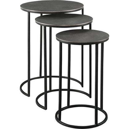 Erik Metal Nesting Tables by Uttermost in metal. Made from iron, aluminum in a modern style.