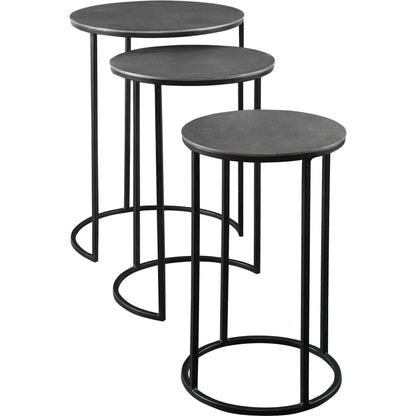 Erik Metal Nesting Tables by Uttermost in metal. Made from iron, aluminum in a modern style.