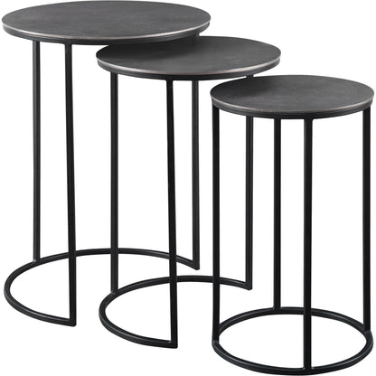 Erik Metal Nesting Tables by Uttermost in metal. Made from iron, aluminum in a modern style.