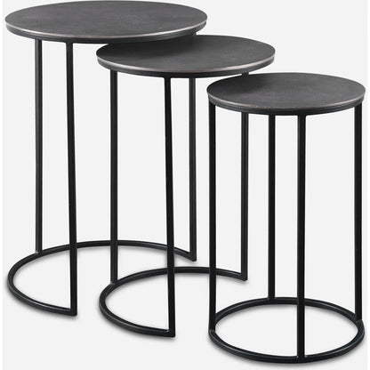 Erik Metal Nesting Tables by Uttermost in metal. Made from iron, aluminum in a modern style.