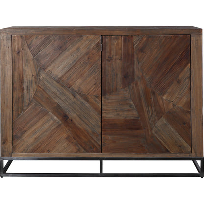Evros Cabinet by Uttermost. Made from reclaimed fir, plywood, iron in a modern style.