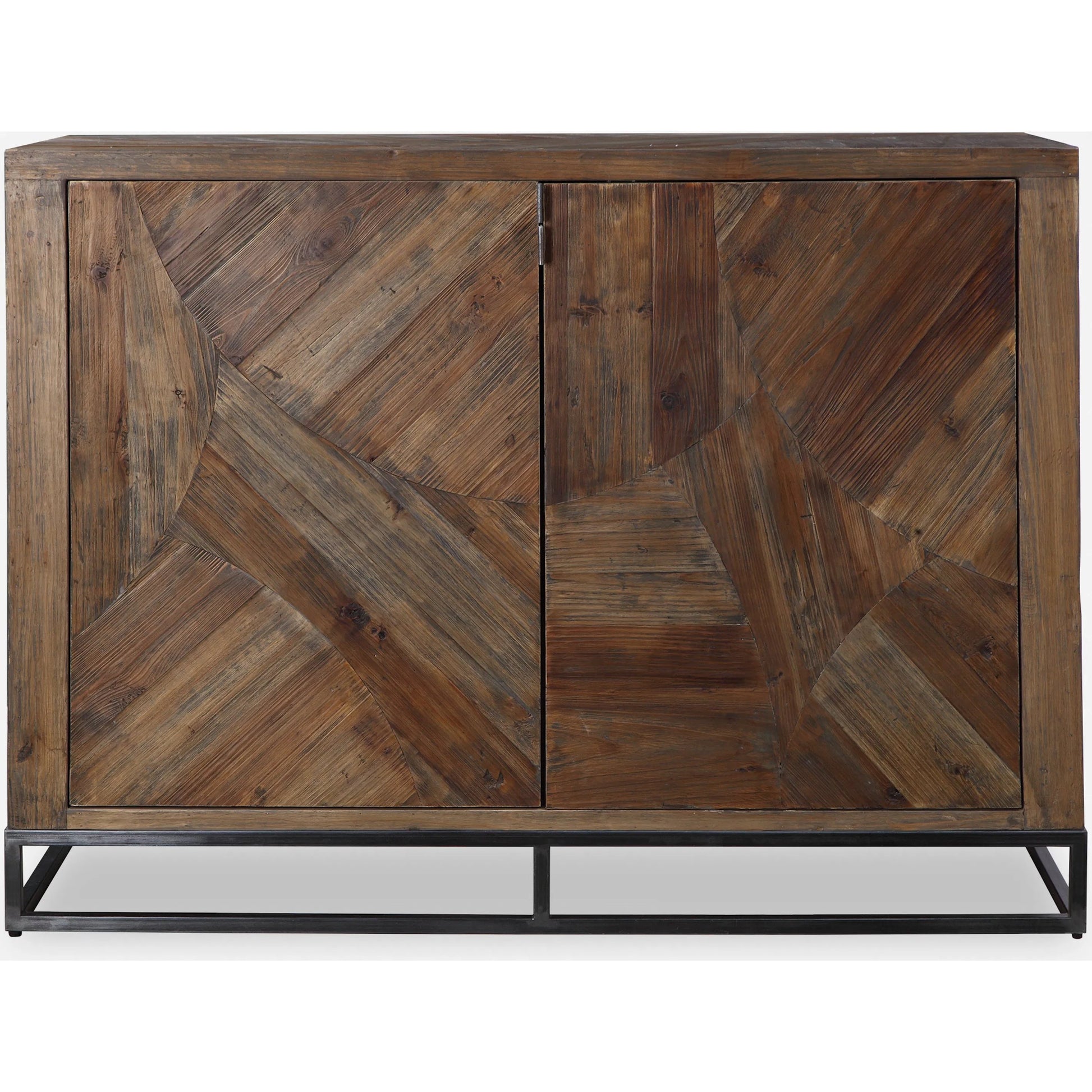 Evros Cabinet by Uttermost. Made from reclaimed fir, plywood, iron in a modern style.