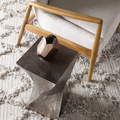 Euphrates Accent Table by Uttermost. Made from aluminum in a modern style.