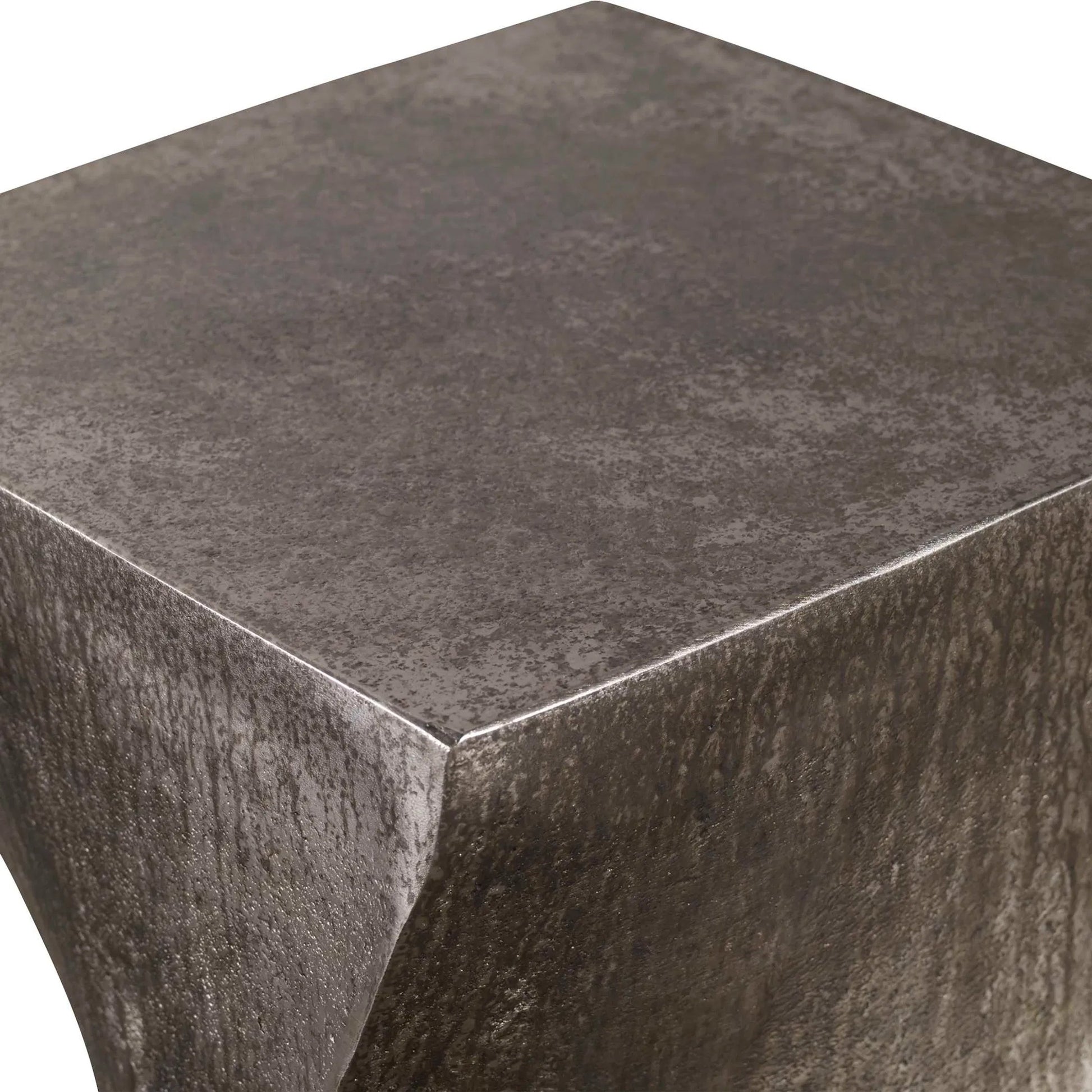 Euphrates Accent Table by Uttermost. Made from aluminum in a modern style.