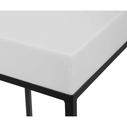 Gambia Marble Plant Stand by Uttermost in marble. Made from resin, stone powder 80%, steel 20% in a modern style.