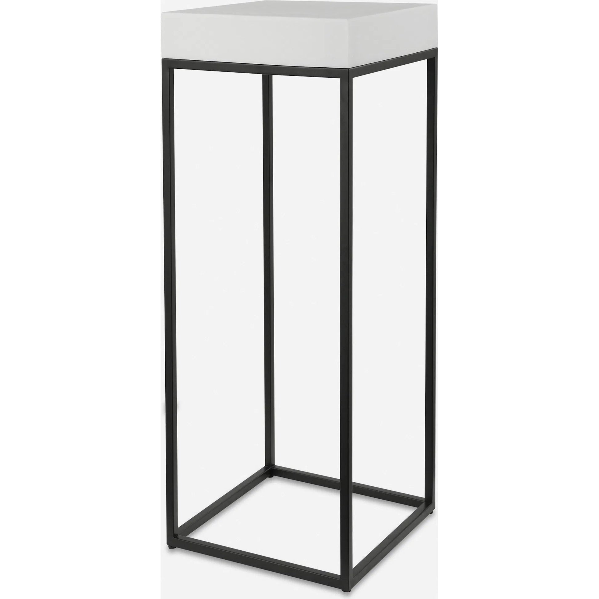 Gambia Marble Plant Stand by Uttermost in marble. Made from resin, stone powder 80%, steel 20% in a modern style.