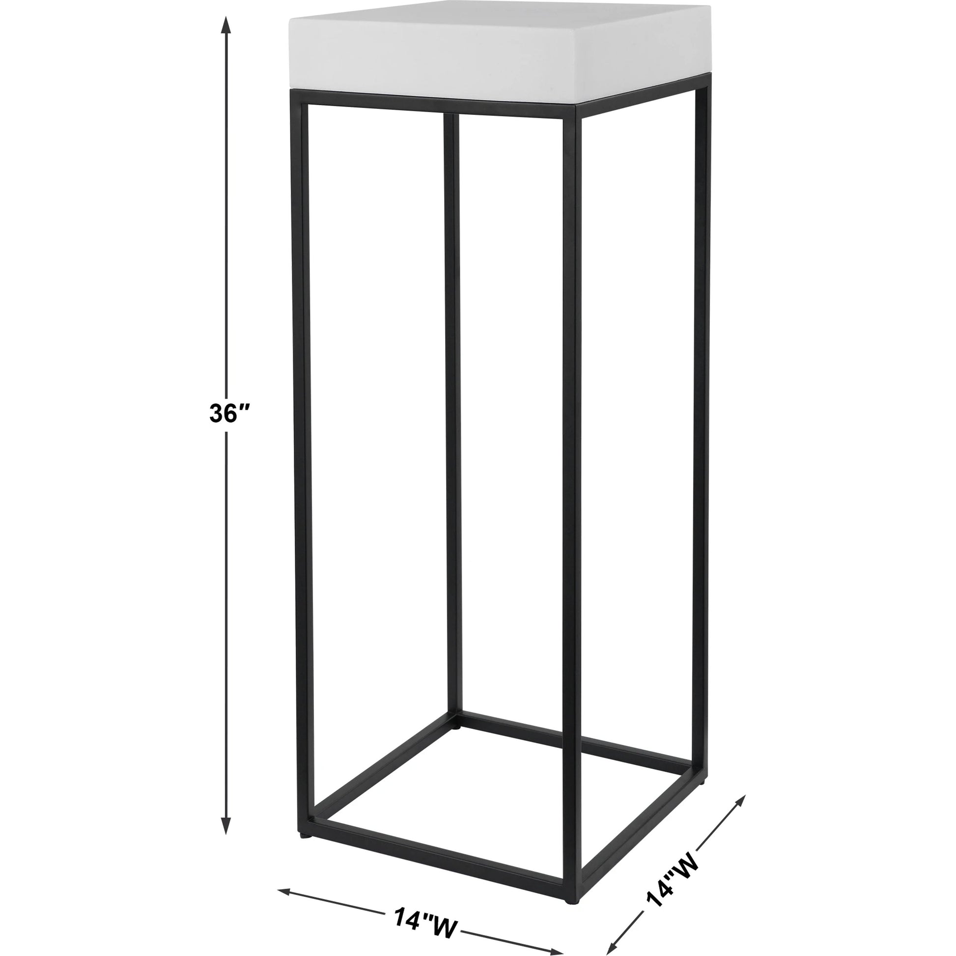 Gambia Marble Plant Stand by Uttermost in marble. Made from resin, stone powder 80%, steel 20% in a modern style.