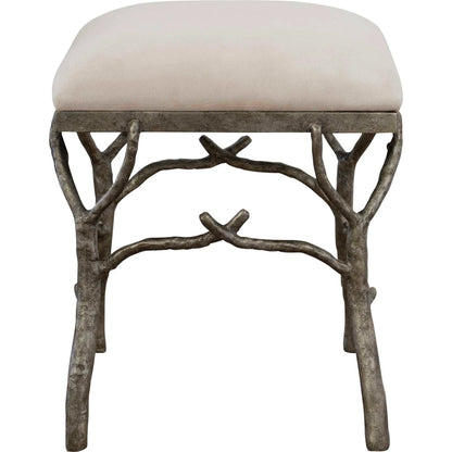 Lismore Fabric Bench by Uttermost. Made from iron, resin, linen, plywood in a rustic style.