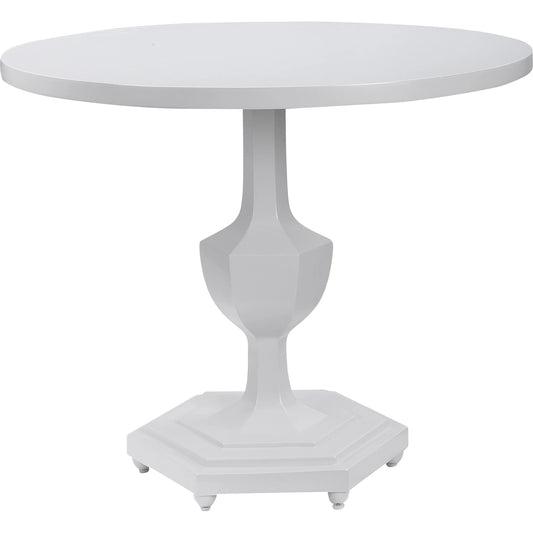 Kabarda Foyer Table by Uttermost in white. Made from mdf, resin, poplar in a cottage & farmhouse style.