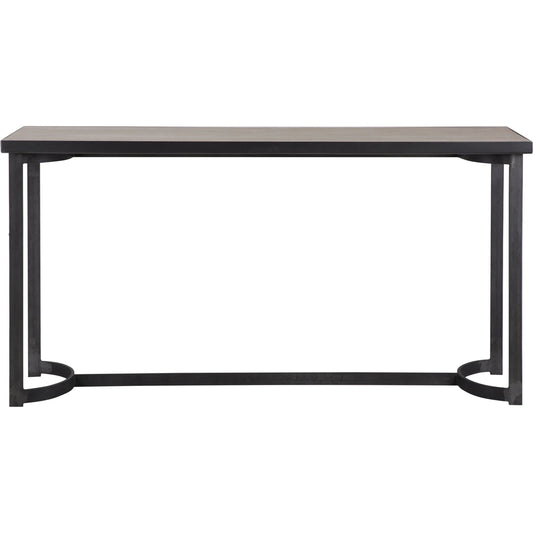 Basuto Steel Console Table by Uttermost. Made from iron, plywood, oak veneer in a modern style.