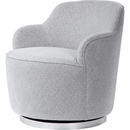 Hobart Casual Swivel Chair by Uttermost. Made from plywood, stainless steel, fabric, foam in a modern style.