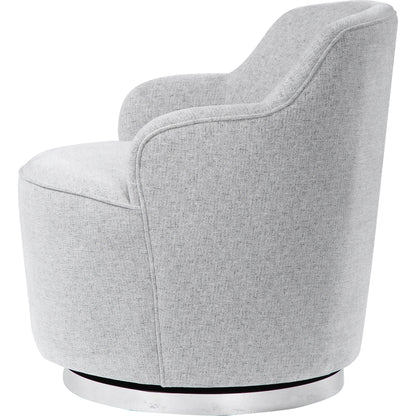 Hobart Casual Swivel Chair by Uttermost. Made from plywood, stainless steel, fabric, foam in a modern style.