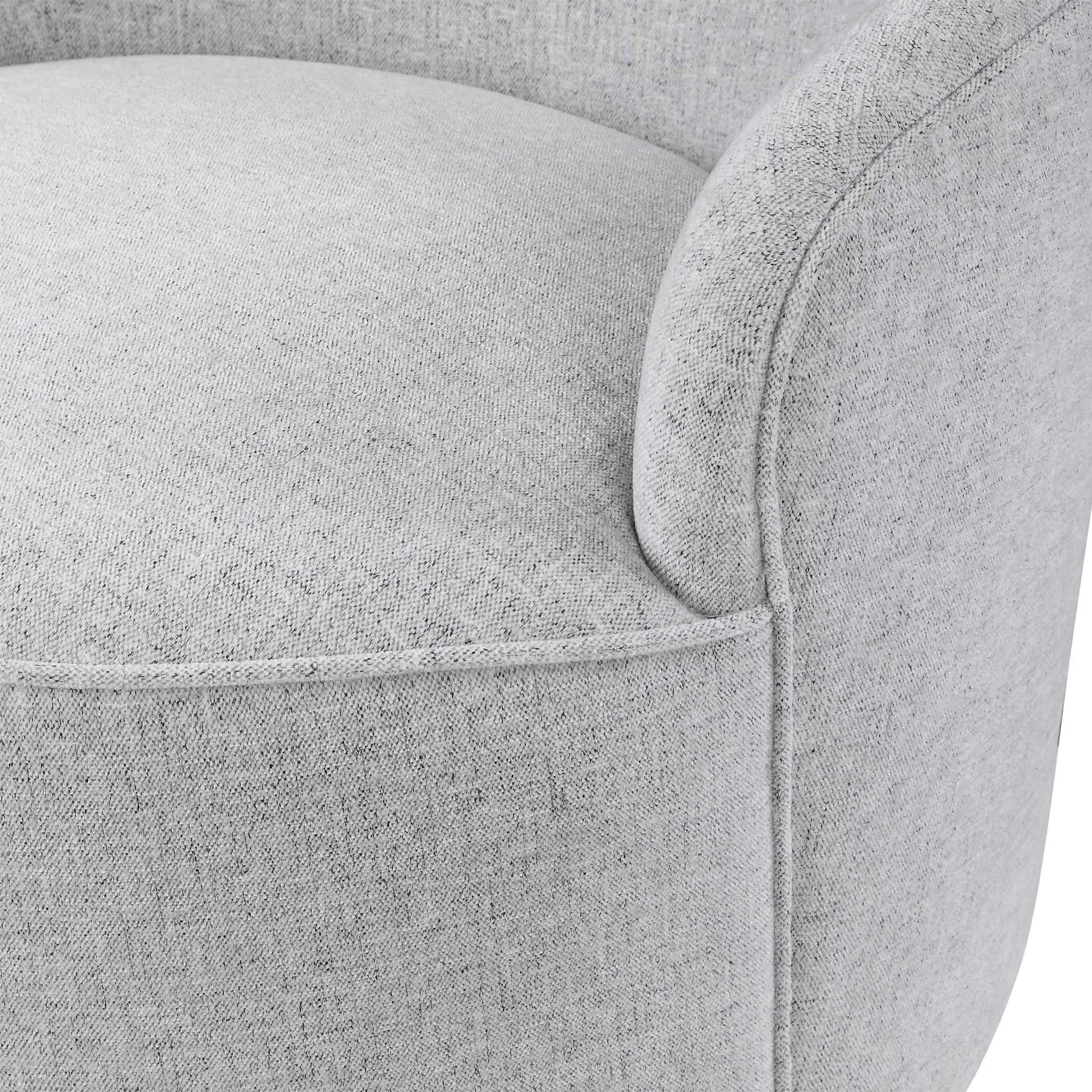 Hobart Casual Swivel Chair by Uttermost. Made from plywood, stainless steel, fabric, foam in a modern style.