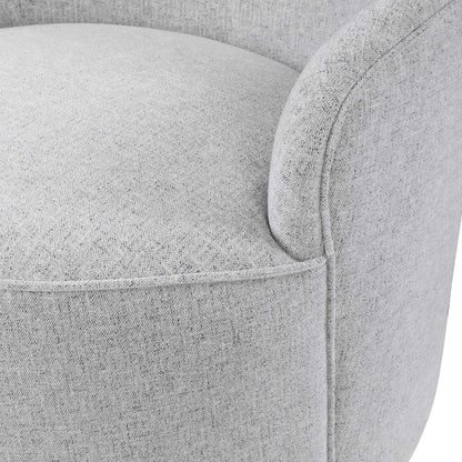 Hobart Casual Swivel Chair by Uttermost. Made from plywood, stainless steel, fabric, foam in a modern style.