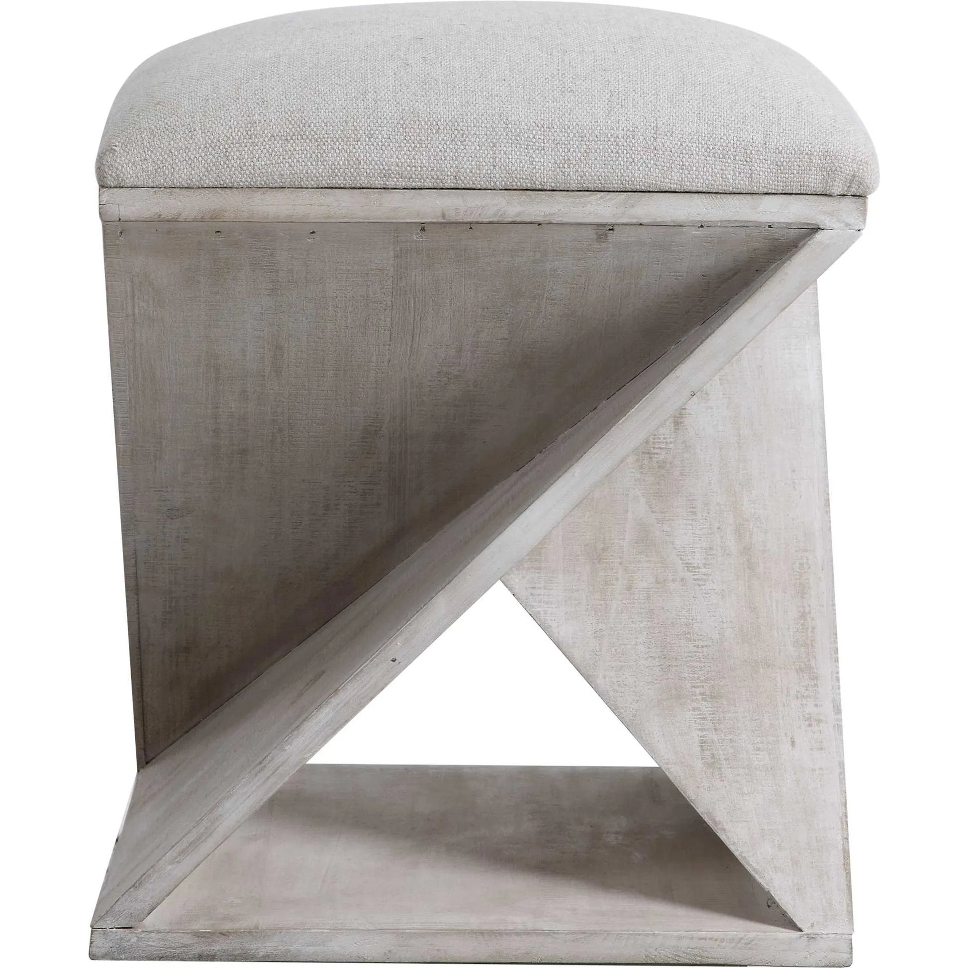Benue Ottoman by Uttermost in gray. Made from fir, mdf, linen in a modern style.
