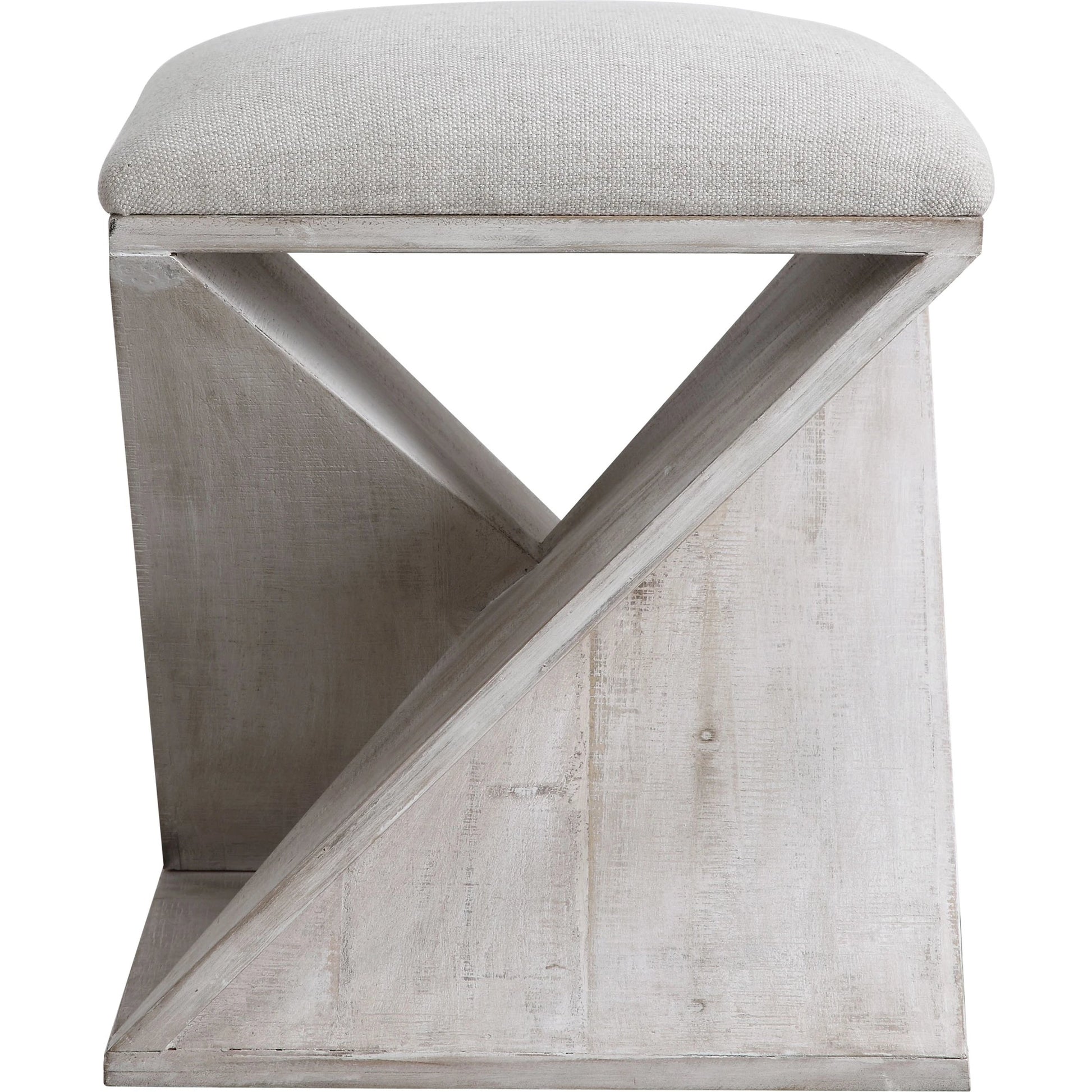 Benue Ottoman by Uttermost in gray. Made from fir, mdf, linen in a modern style.