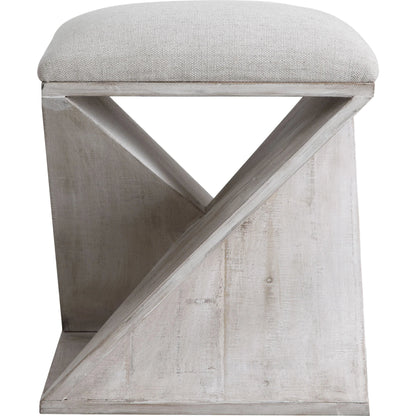 Benue Ottoman by Uttermost in gray. Made from fir, mdf, linen in a modern style.