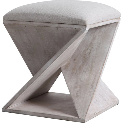 Benue Ottoman by Uttermost in gray. Made from fir, mdf, linen in a modern style.