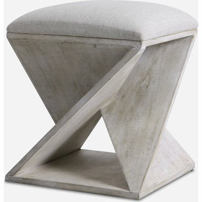 Benue Ottoman by Uttermost in gray. Made from fir, mdf, linen in a modern style.