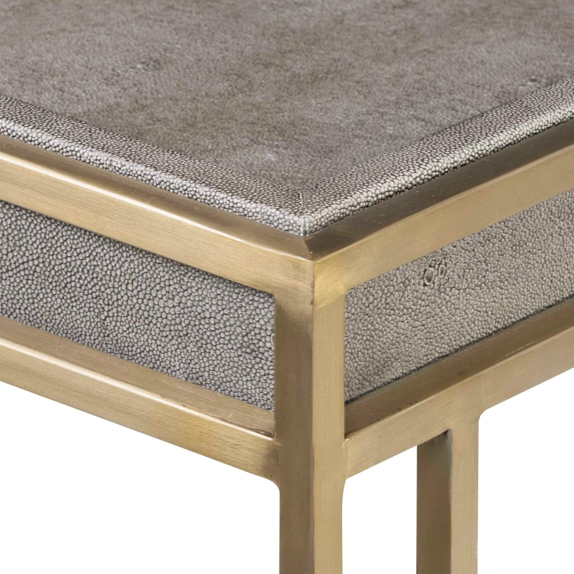 Cardew Modern Console Table by Uttermost. Made from pu fabric, steel, mdf in a modern style.