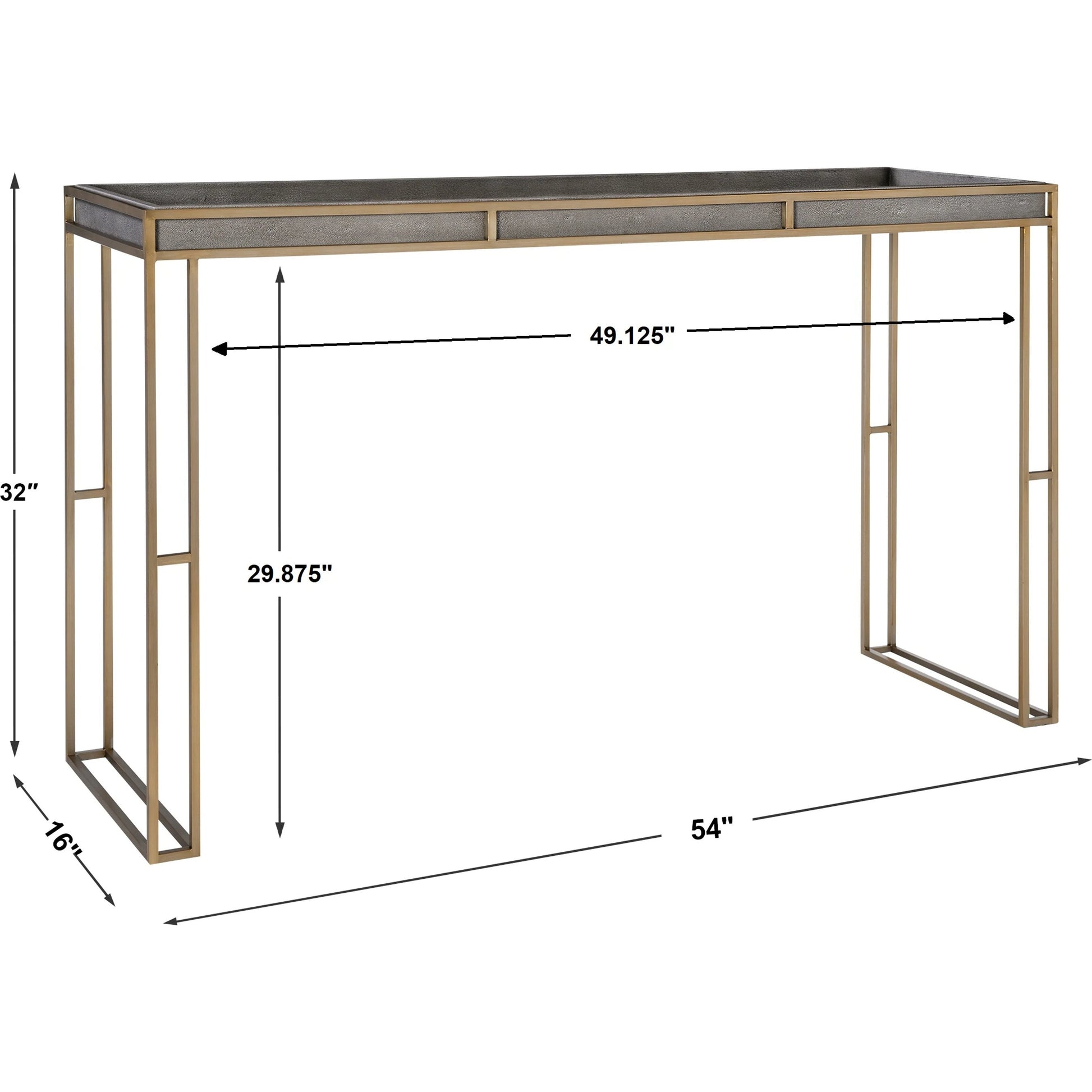 Cardew Modern Console Table by Uttermost. Made from pu fabric, steel, mdf in a modern style.