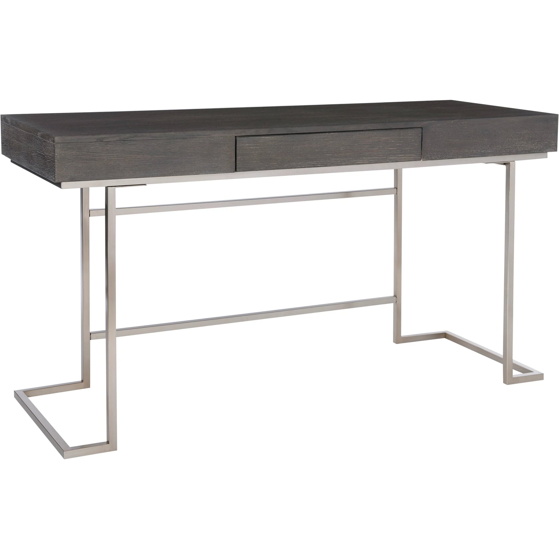Claude Modern Oak Desk by Uttermost. Made from mdf, oak veneer, steel in a modern style.
