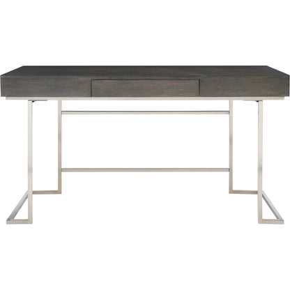 Claude Modern Oak Desk by Uttermost. Made from mdf, oak veneer, steel in a modern style.