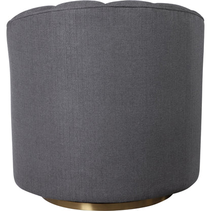 Cuthbert Modern Swivel Chair by Uttermost. Made from stainless steel, plywood, hardwood, foam, fabric in a transitional style.