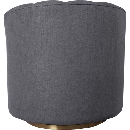 Cuthbert Modern Swivel Chair by Uttermost. Made from stainless steel, plywood, hardwood, foam, fabric in a transitional style.
