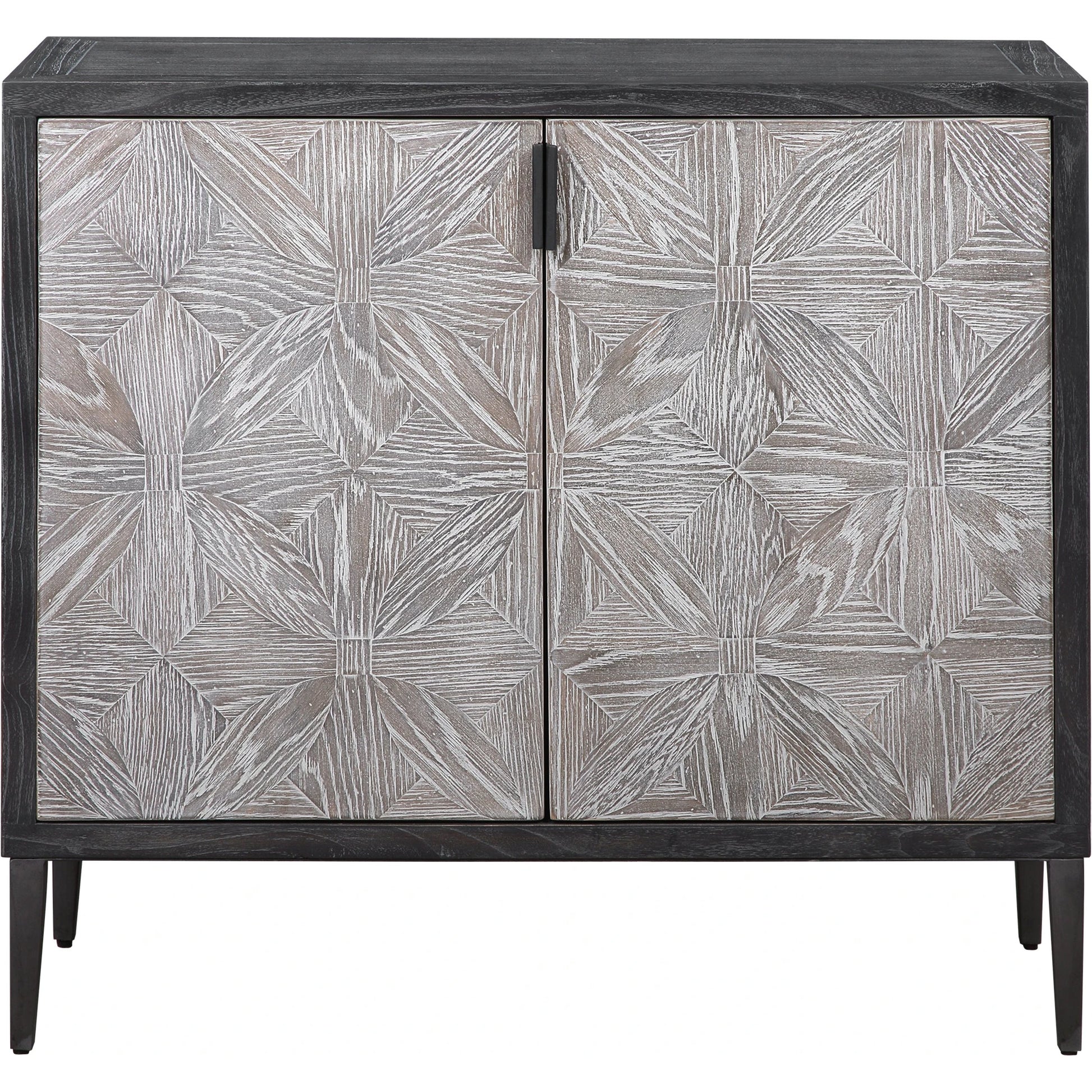 Laurentia Accent Cabinet by Uttermost. Made from elm, elm (venner), oak (venner), iron, plywood in a modern style.