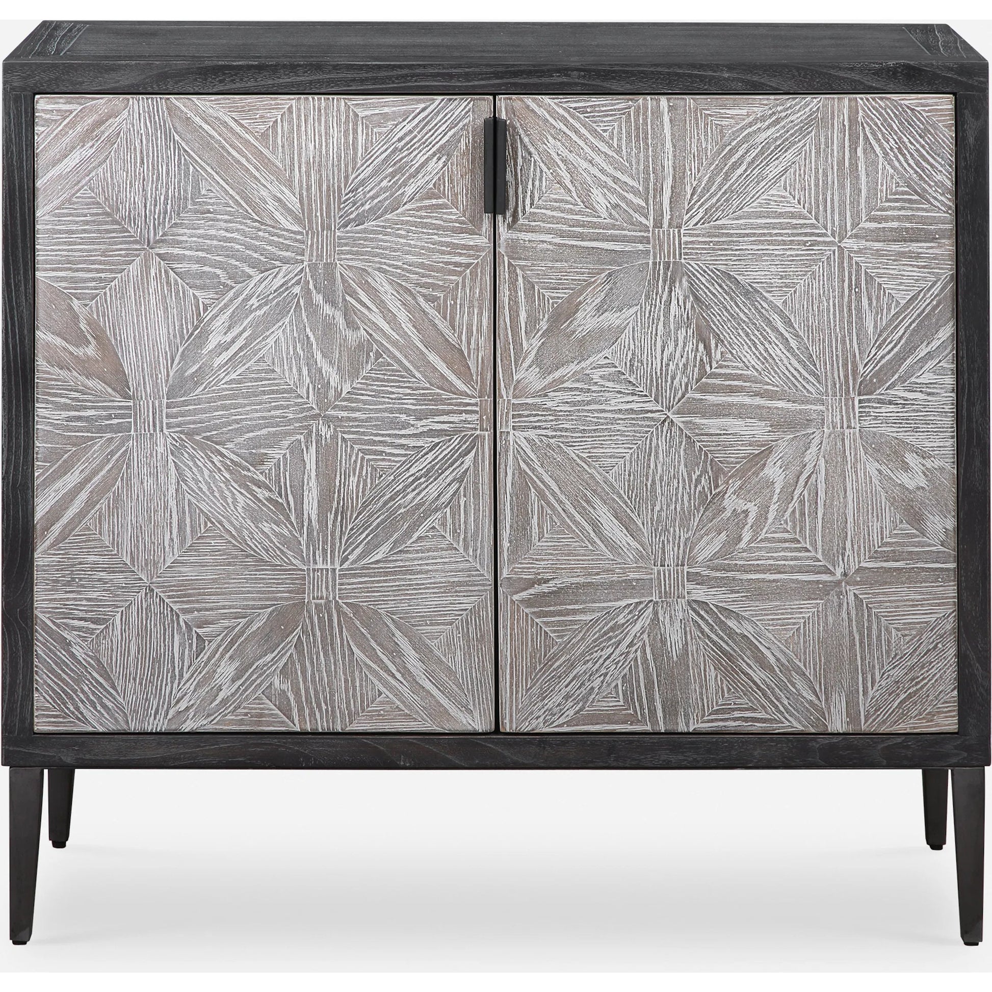Laurentia Accent Cabinet by Uttermost. Made from elm, elm (venner), oak (venner), iron, plywood in a modern style.