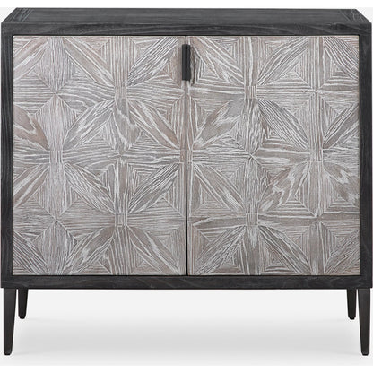 Laurentia Accent Cabinet by Uttermost. Made from elm, elm (venner), oak (venner), iron, plywood in a modern style.