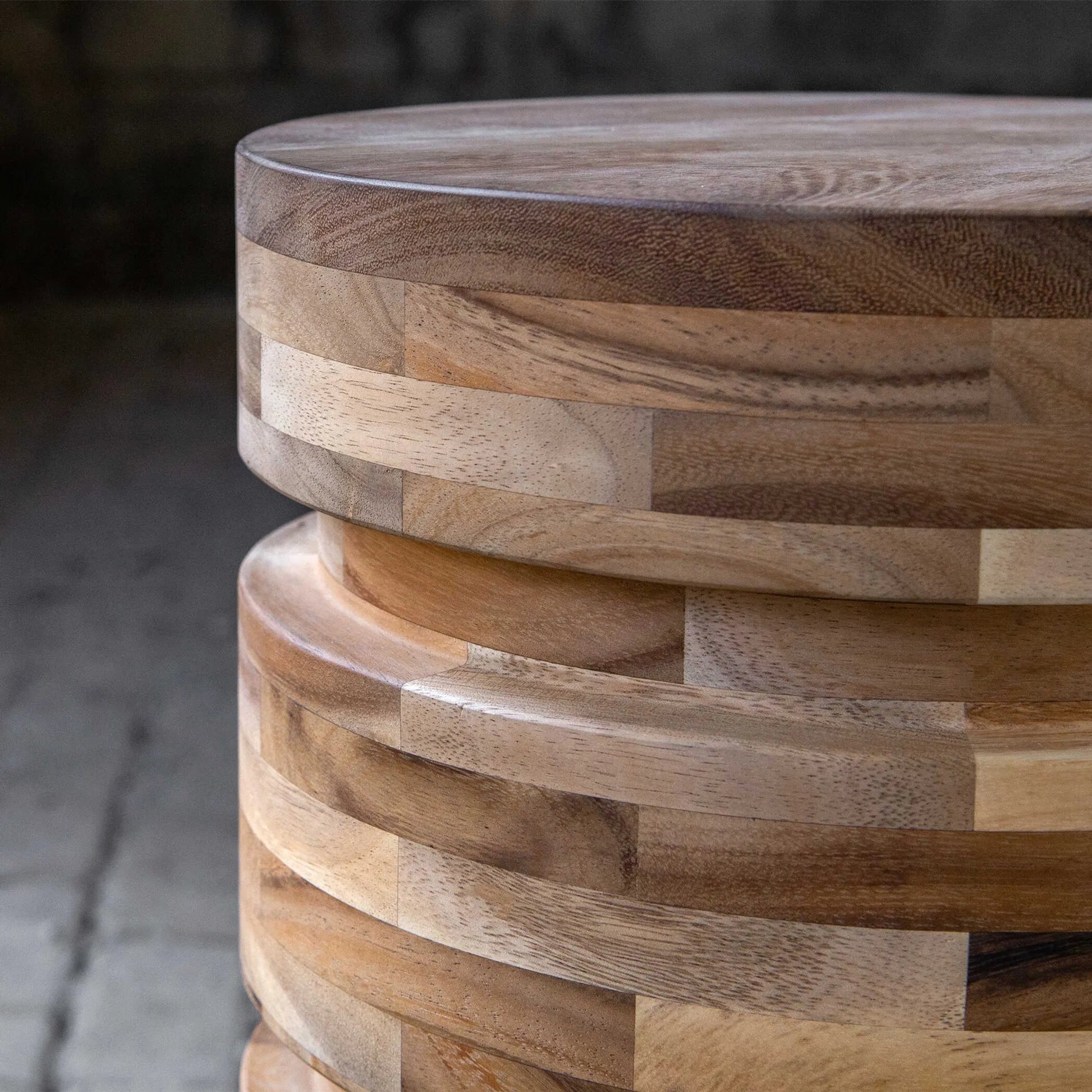 Boone Drink Table by Uttermost. Made from accacia wood with plywood in a modern style.