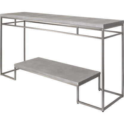 Clea Console Table by Uttermost. Made from stainless steel, mdf, faux shargreen in a modern style.