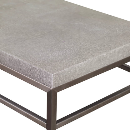 Clea Console Table by Uttermost. Made from stainless steel, mdf, faux shargreen in a modern style.