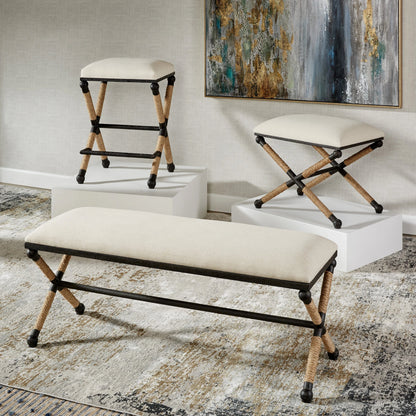 Firth Small Bench by Uttermost. Made from unique in a coastal style.
