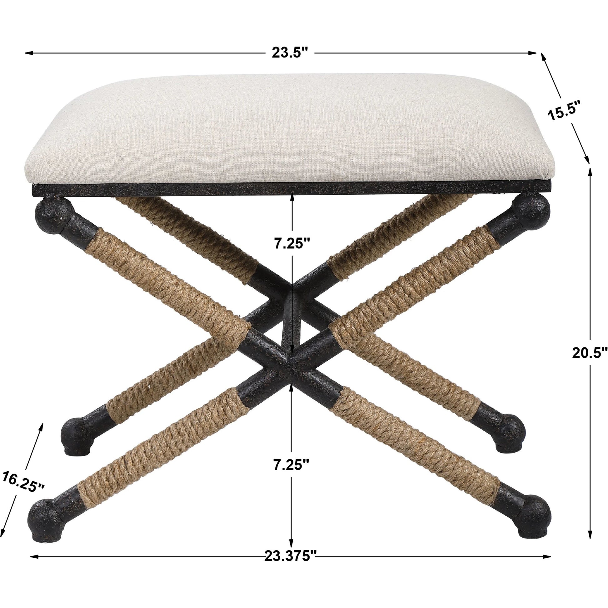 Firth Small Bench by Uttermost. Made from unique in a coastal style.
