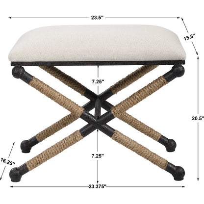 Firth Small Bench by Uttermost. Made from unique in a coastal style.