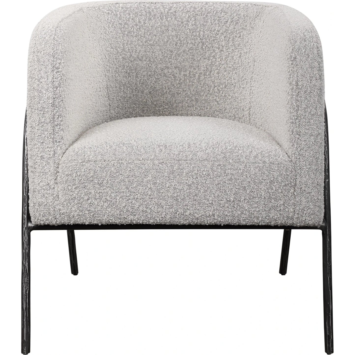 001 SR-824177 | Primary Silo | Jacobsen Accent Chair by Uttermost in ivory, warm gray and iron. Made from fabric, foam, plywood, iron in a modern style.
