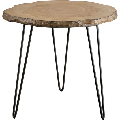 Runay Slab Side Table by Uttermost in wood. Made from tsca title vi with veneer, metal in a modern style.