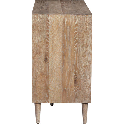 Dani Cabinet by Uttermost in white. Made from rubber wood, plywood, mdf, oak veneer in a modern style.