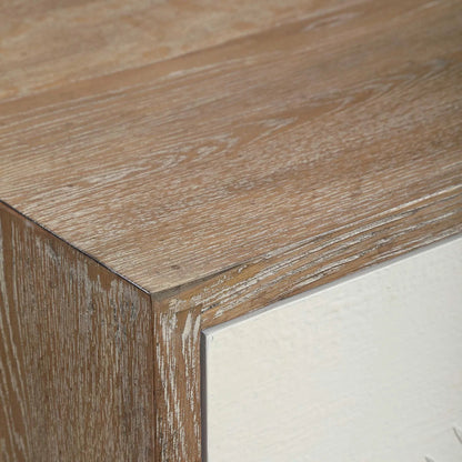 Dani Cabinet by Uttermost in white. Made from rubber wood, plywood, mdf, oak veneer in a modern style.