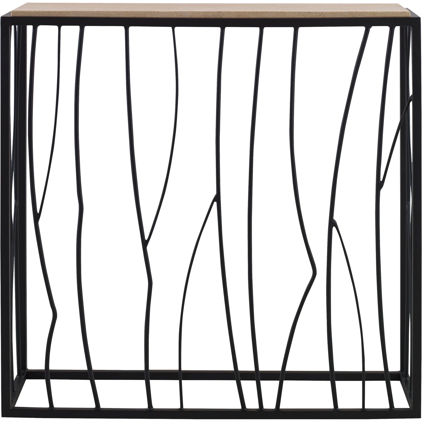 001 SR-824203 | Primary Silo | Reed Travertine Console Table by Uttermost. Made from metal, stone in a modern style.