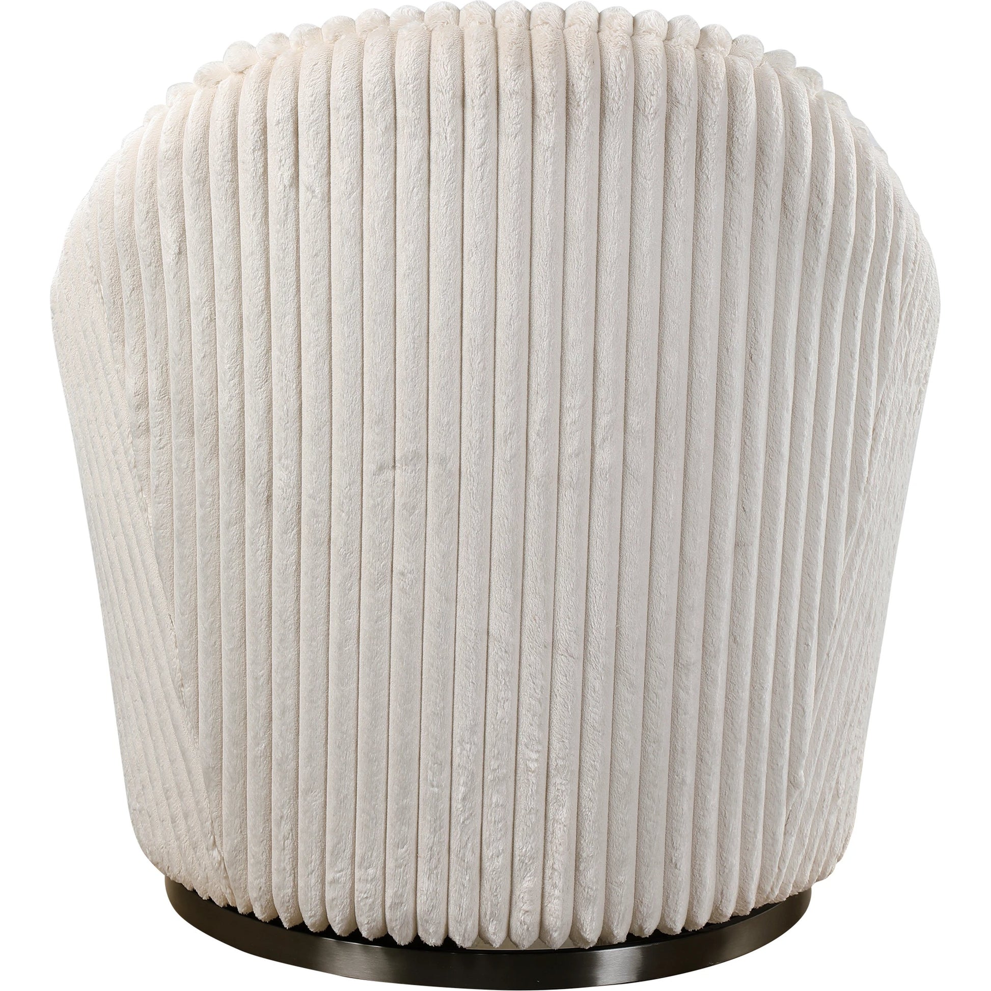 Crue Swivel Chair by Uttermost. Made from plywood, hardwood, fabric, foam, stainless steel in a modern style.