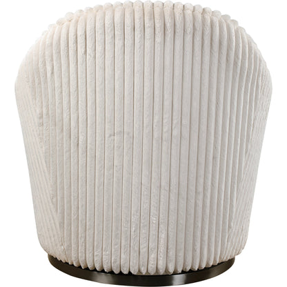 Crue Swivel Chair by Uttermost. Made from plywood, hardwood, fabric, foam, stainless steel in a modern style.