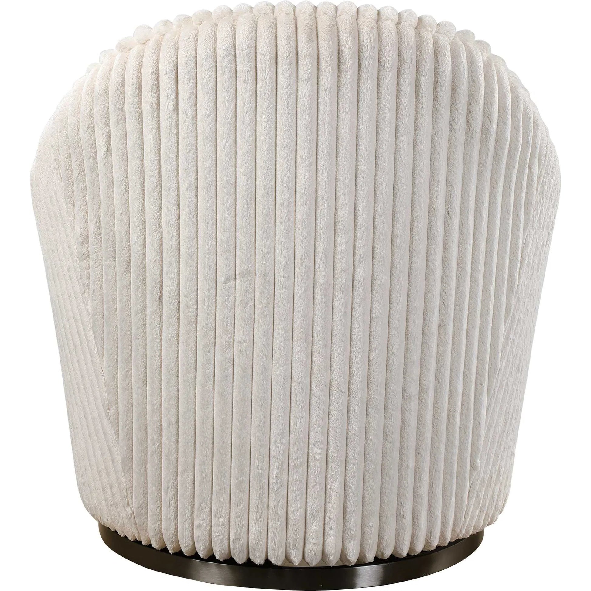 Crue Swivel Chair by Uttermost. Made from plywood, hardwood, fabric, foam, stainless steel in a modern style.