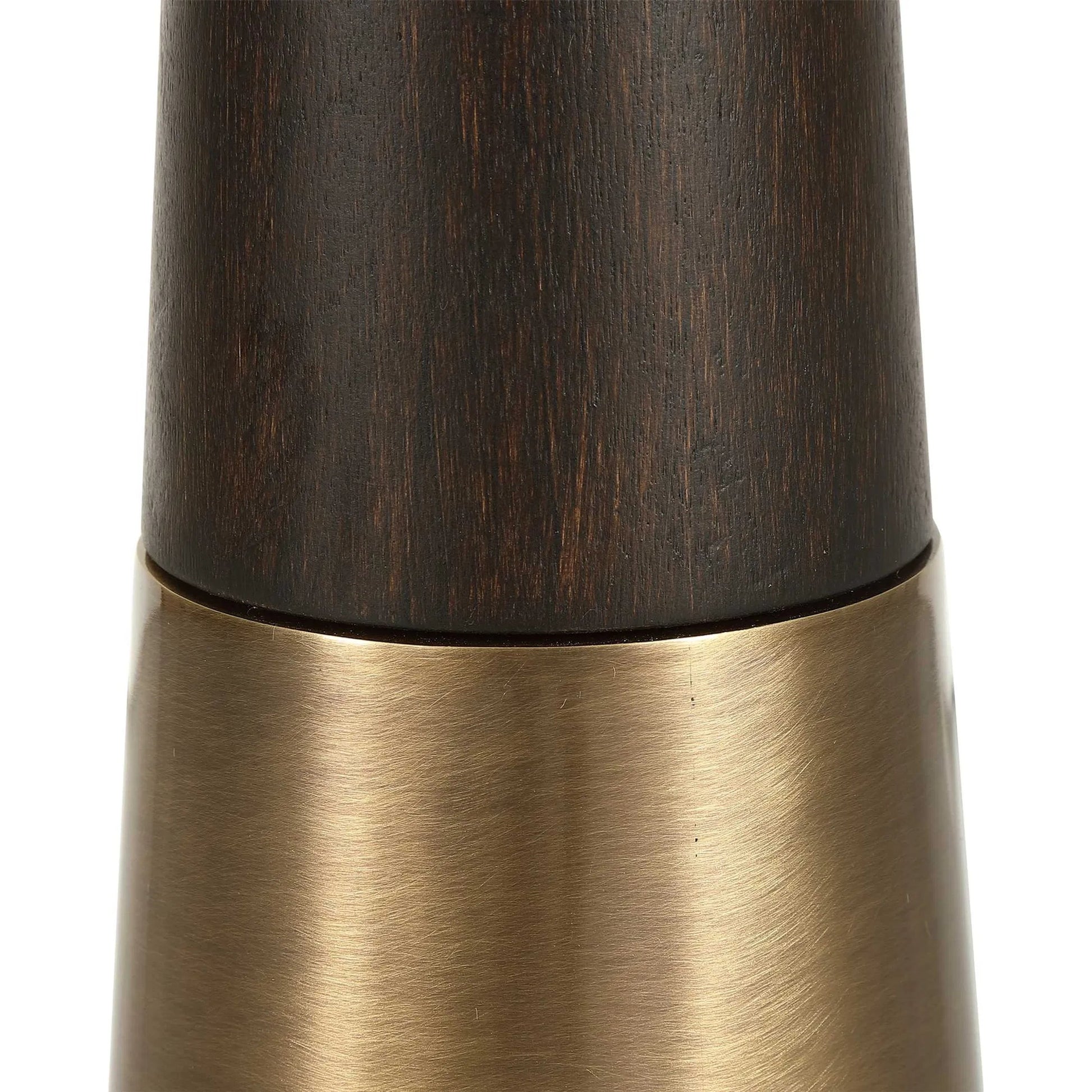 Fortier Accent Table by Uttermost in black. Made from 50% iron, 10% glass, 40% rubber wood in a eclectic & global style.
