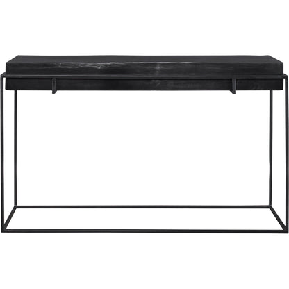 Telone Console Table by Uttermost in black. Made from iron, aluminum in a modern style.